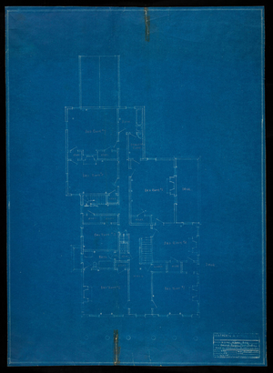 Second Floor Plan (Existing) House on Washington Street. Norwich, Connecticut