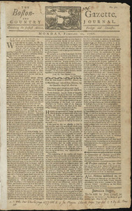 The Boston-Gazette, and Country Journal, 10 February 1766