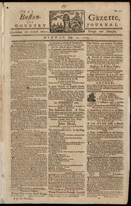 The Boston-Gazette, and Country Journal, 20 July 1772