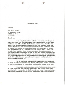 Letter from Mark H. McCormack to Bruce Devlin