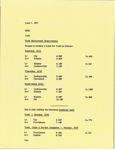 Memorandum from Judy A. Chilcote to Mark H. McCormack