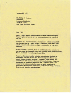 Letter from Mark H. McCormack to Philip E. Beekman