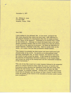 Letter from Mark H. McCormack to William H. Lane