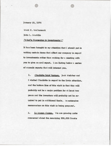 Memorandum from John L. Macklin to Mark H. McCormack