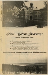 Advertisement for New Salem Academy