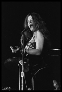 Janis Joplin performing at Woodstock