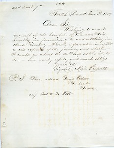 Letter from Merit Crossett to Joseph Lyman