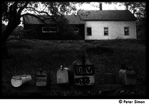 Mailboxes in front of Packer Corners commune: DRV for Total Loss Farm