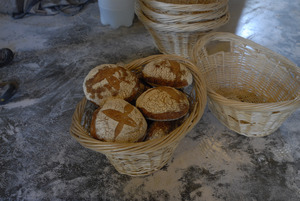 Hungry Ghost Bread: fresh-baked loaves of bread