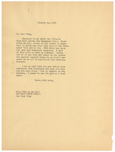 Letter from W. E. B. Du Bois to Nina Du Bois