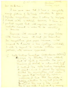 Letter from George Streator to W. E. B. Du Bois