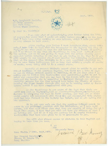 Letter from Ras Jovanne Ben-Samu to W. E. B. Du Bois