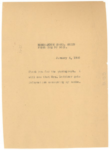 Memorandum from W. E. B. Du Bois to Walter White
