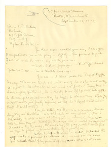 Letter from Marita O. Bonner to W. E. B. Du Bois - Digital Commonwealth