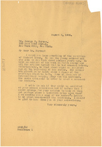Letter from W. E. B. Du Bois to George E. Haynes