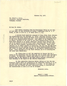 Letter from Robert E. Bondy to Tuskegee Institute