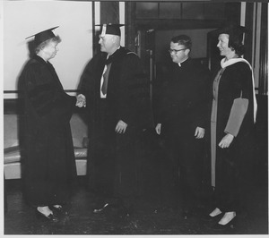 Ralph A. Van Meter with Eleanor Roosevelt during convocation