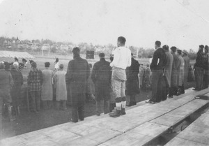 Spectators watching a home football game