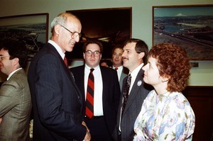 Congressman John W. Olver (left) on day of swearing-in as U.S. Representative for the 1st District, Massachusetts