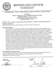 Committee on City and Neighborhood Services meeting minutes, November 30, 2009