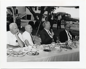 Mayor John F. Collins at an outdoor luncheon