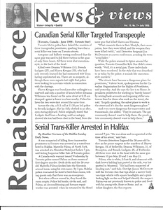 Renaissance News & Views Vol. 10, No. 7 (July, 1996)