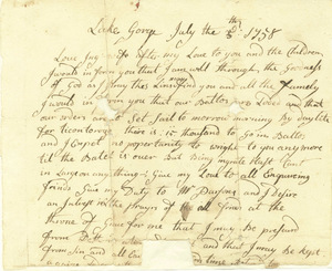 Letter to Mary Boltwood