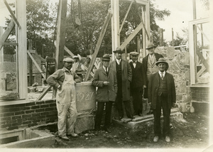 Ceremony for laying the cornerstone for the Jones Library