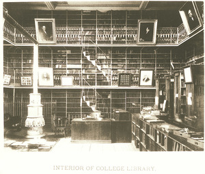 Interior of Morgan Library at Amherst College