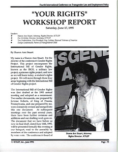 "Your Rights" Workshop Report
