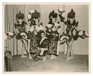Five Jewel Box Revue Performers Pose in Costumes