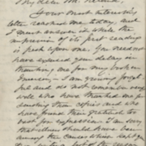 Letter by Oliver Wendell Holmes to Alexander Ireland