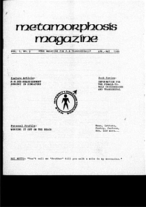 Metamorphosis Magazine Vol. 5, No. 2 (April–May 1986)