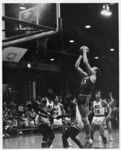 Suffolk University men's basketball game versus MIT, 1975