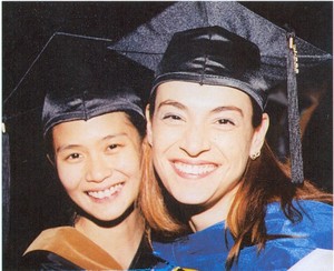 Graduates at the 2000 Suffolk University commencement