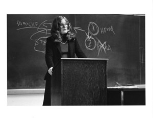 Suffolk University Professor Karen Blum (Law) teaching in classroom