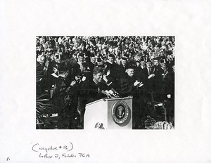 Kennedy, John F. (John Fitzgerald) at Centennial Convocation at Boston College