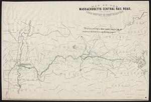 Map of the Massachusetts Central railroad from Boston to Northampton.