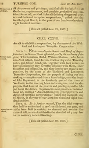 1807 Chap. 0010. An act to establish a corporation, by the name of the Westford and Lexington Turnpike Corporation.
