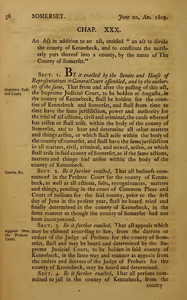 1809 Chap. 0031. An Act In Addition To An Act, Entitled "An Act To Divide The County Of Kennebeck, And To Constitute The Northerly Part Thereof Into A County, By The Name Of The County Of Somerset."