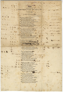 Ode written for the celebration on Bunker Hill, June 17, 1825