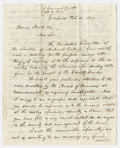 George Grennell letter to Thomas Bond, 1839 October 30