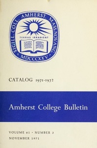 Amherst College Catalog 1971/1972