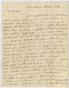 Benjamin Silliman letter to Edward Hitchcock, 1829 February 9