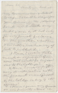 Edward Hitchcock letter to unidentified recipient