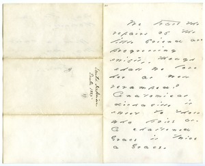 Emily Dickinson letter to Mrs. Edward (Sarah) Tuckerman