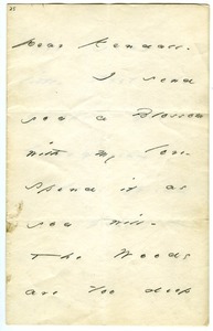 Emily Dickinson letter to Kendall Emerson