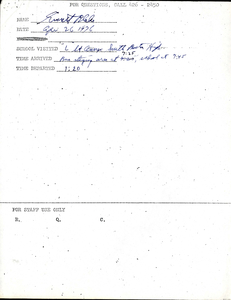 Citywide Coordinating Council daily monitoring report for South Boston High School's L Street Annex by Everett Blake, 1976 April 26