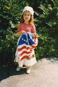 My daughter Leah as Betsy Ross