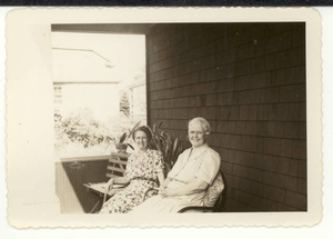 Relaxing on porch